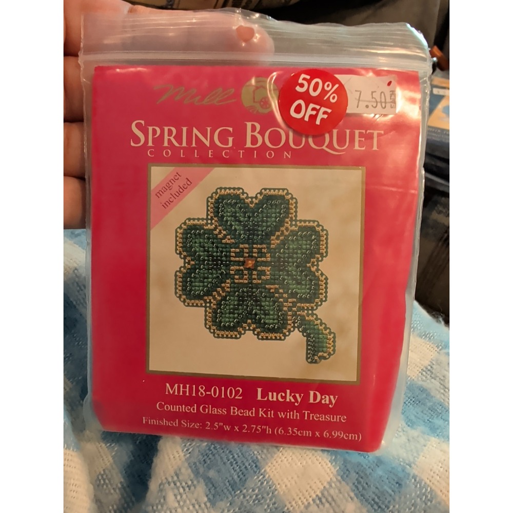 New Kit Mill Hill Glass Counted Bead Spring Bouquet MH18-0102 Lucky Day